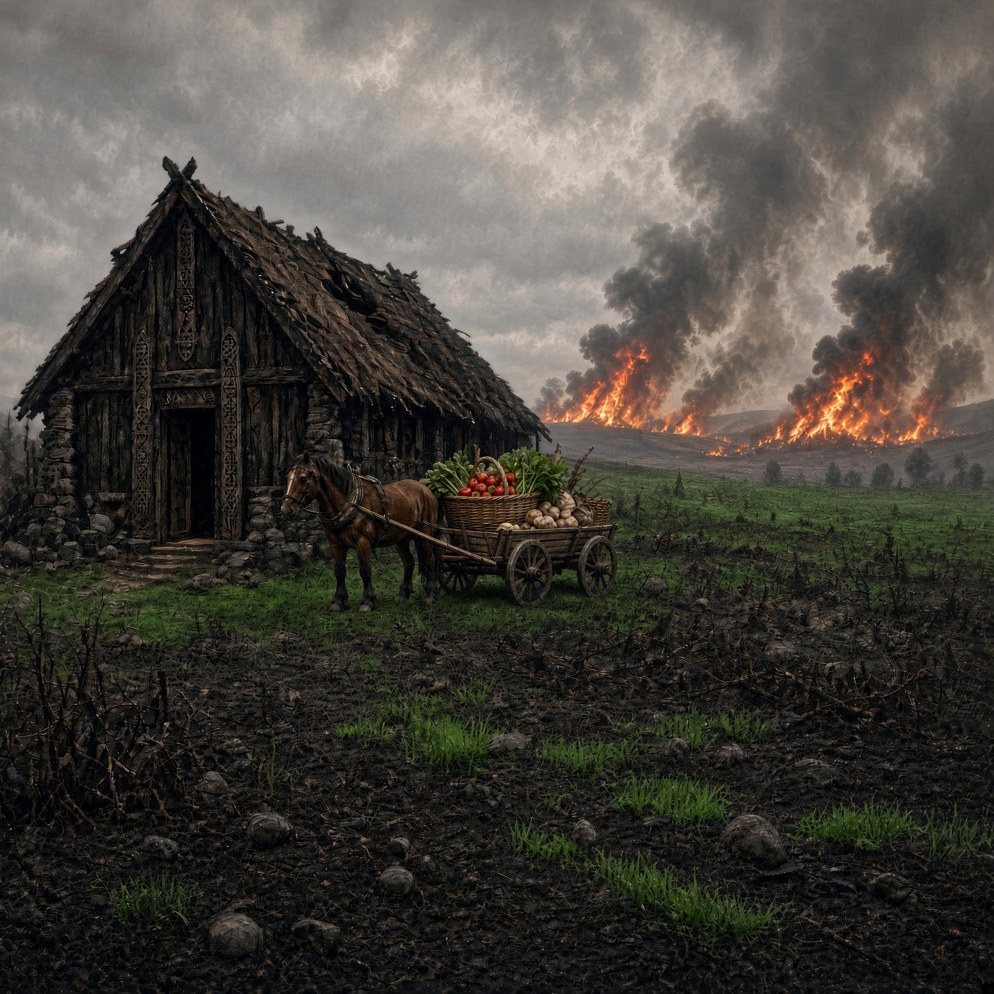The Green Field After Fire